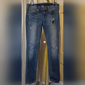 True Religion Blue Straight Leg Jeans
